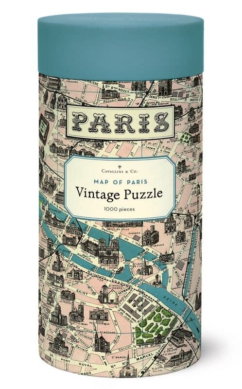 CAVALLINI & Co. Puzzle 1000 Pièces Plan De Paris 55x70cm