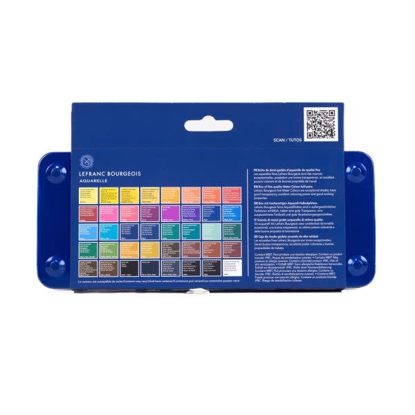 LEFRANC BOURGEOIS Coffret fine aquarelle de 40 1/2 godets
