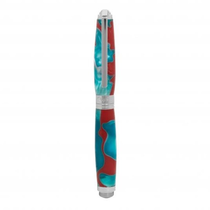 RECIFE Stylo Roller Pearl Soyouz Rouge-Turquoise