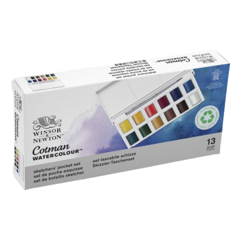 WINSOR & NEWTON W&N AQUARELLE BOITE PLASTIQUE 12X1/2G