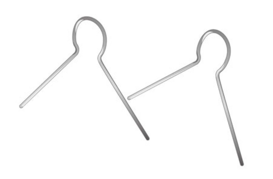 GRAINE CREATIVE 25 Attaches Métal Argenté Pour Polystyrène 2,5cm