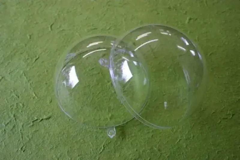 RAYHER Boule en plastique, 2 parties, 8 cm ø, cristal