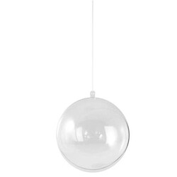 RAYHER Boule En Plastique, 2 Parties, 16 Cm Ø, Cristal