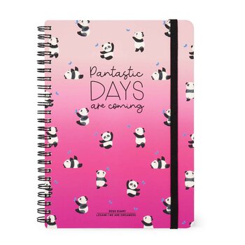 LEGAMI 12-Month Diary - 2025 - Large Weekly Spiral Bound Diary - Panda