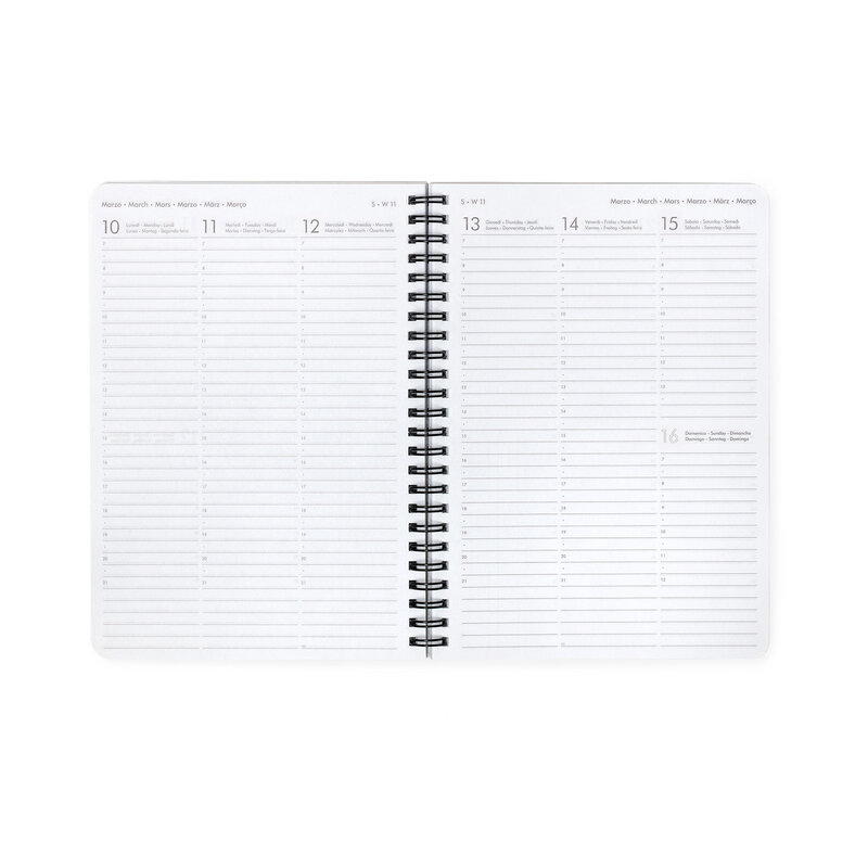 LEGAMI 12-Month Diary - 2025 - Large Weekly Spiral Bound Diary - Daisy