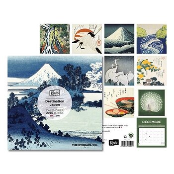 KIUB Calendrier 30x30cm Sept 2024 Déc 2025 The Dybdhal Passion Japon