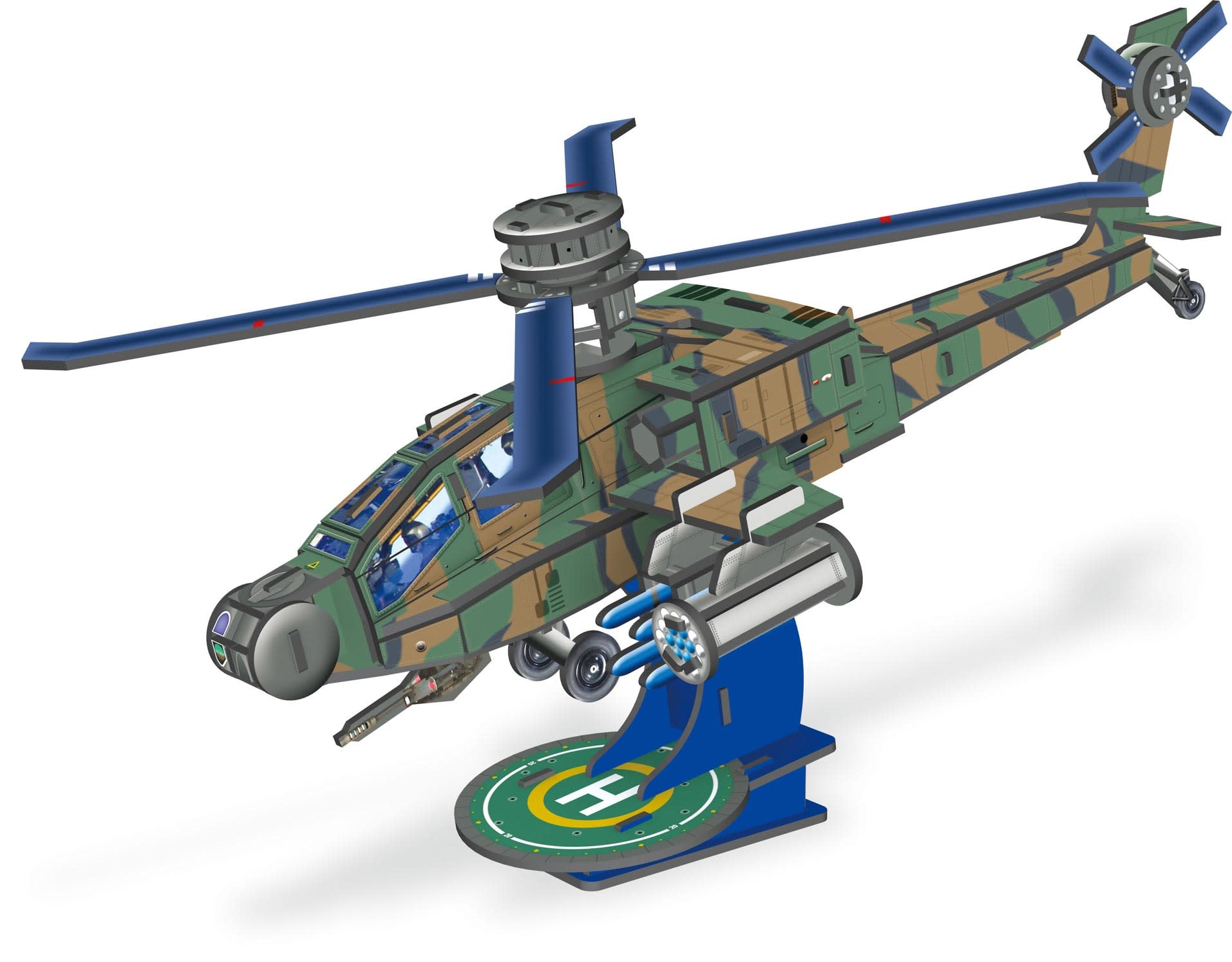 GRAINE CREATIVE Maquette 3D Mousse Helicoptère Apache