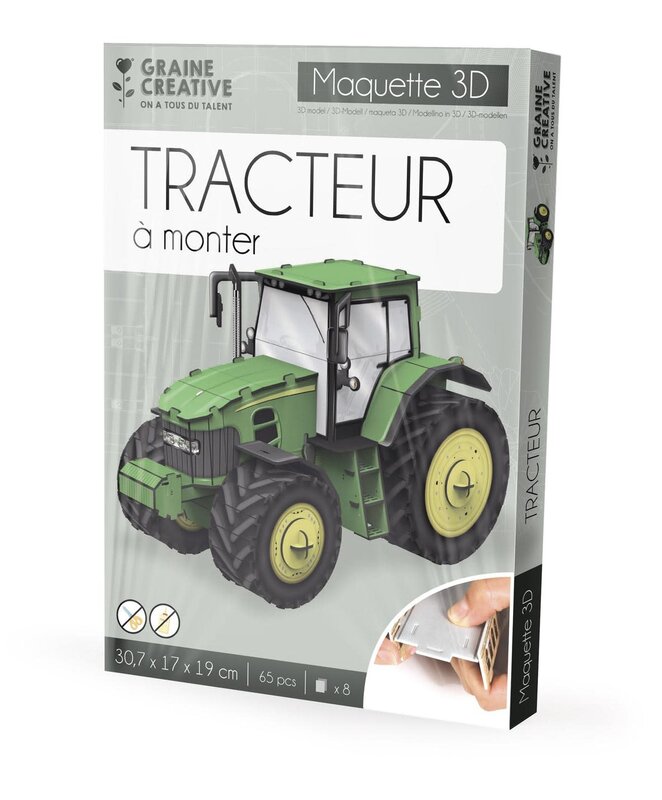 GRAINE CREATIVE Maquette 3D Mousse Tracteur