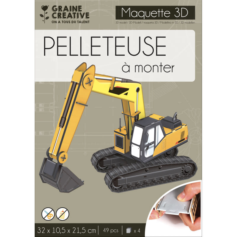GRAINE CREATIVE Maquette 3D Mousse Pelleteuse