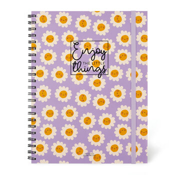 LEGAMI Cahier À Spirale 3-En-1 - Maxi Trio Spiral Notebook - Daisy