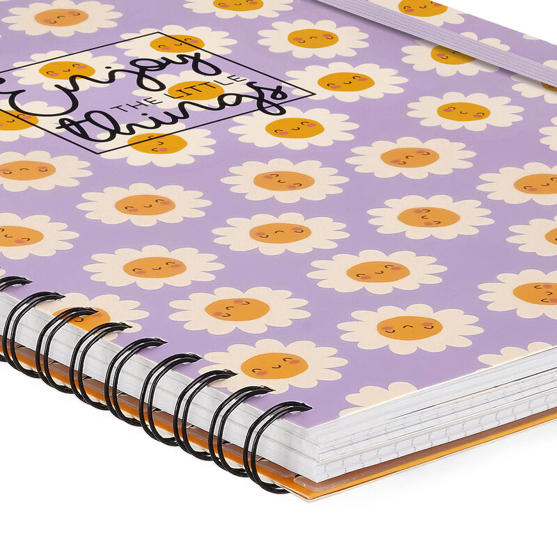 LEGAMI 3-In-1 Spiral-Bound Notebook - Trio Spiral Notebook  3 In 1- Maxi - Daisy