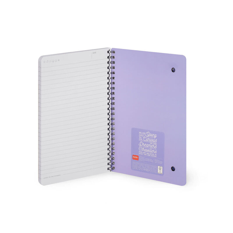 LEGAMI Lined Spiral-Bound Notebook - Spiral Notebook - Large - Unicorn