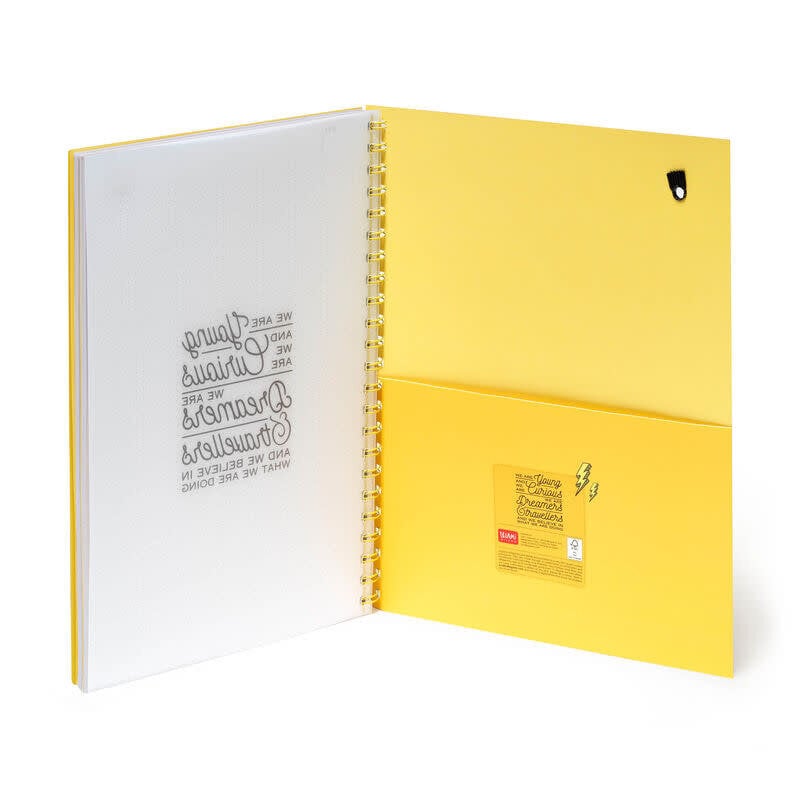 LEGAMI 3-In-1 Spiral Notebook - Trio Spiral Notebook - Maxi Lined + Squared + Dotted - Flash