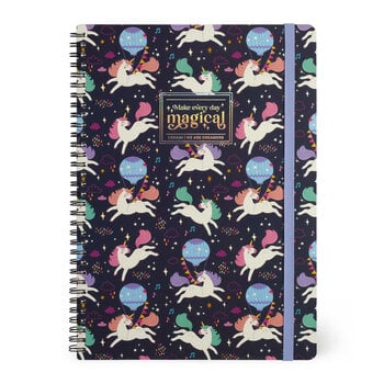 LEGAMI Lined Spiral-Bound Notebook - Spiral Notebook - Maxi - Unicorn