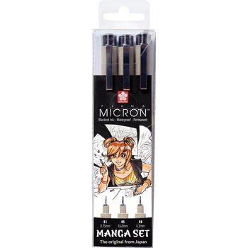 SAKURA Pigma Micron Collection Manga unique de 3 stylos