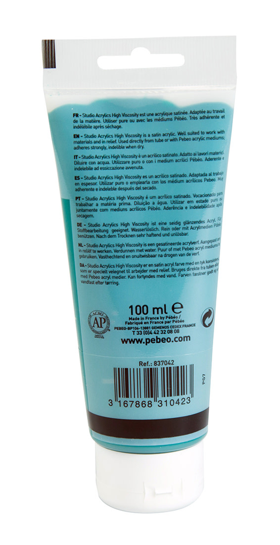 PEBEO Acrylique Fine Studio Acrylics 100 Ml Emeraude De Phtalocyanine