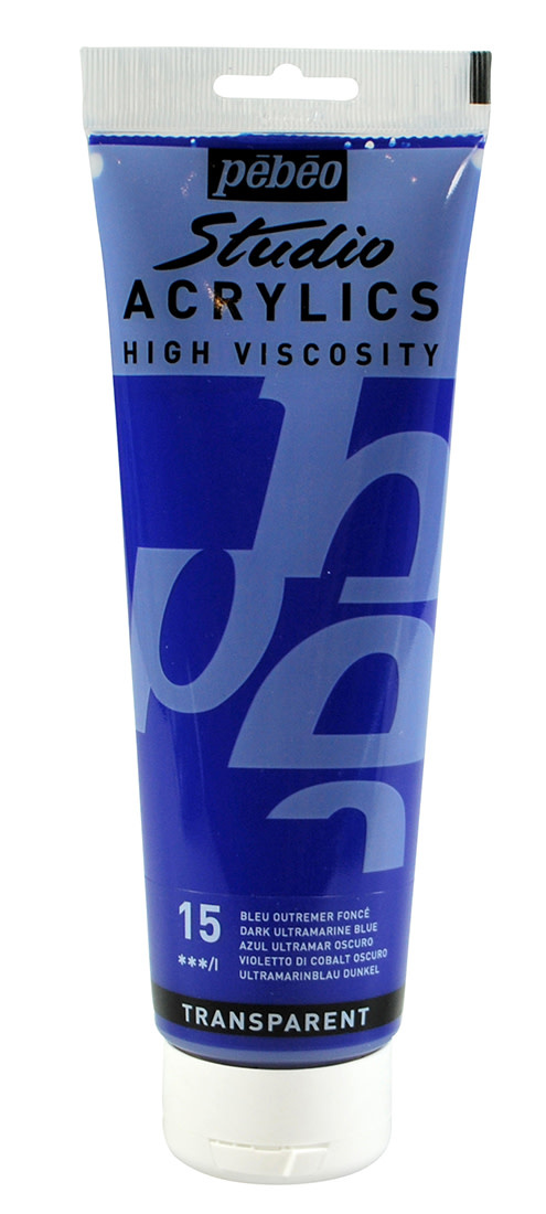 PEBEO Acrylique Fine Studio Acrylics 250 Ml Bleu Outremer Foncé