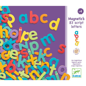 DJECO Jeux  Educatifs Bois - Magnetiques Bois 83 Lettres Minuscules