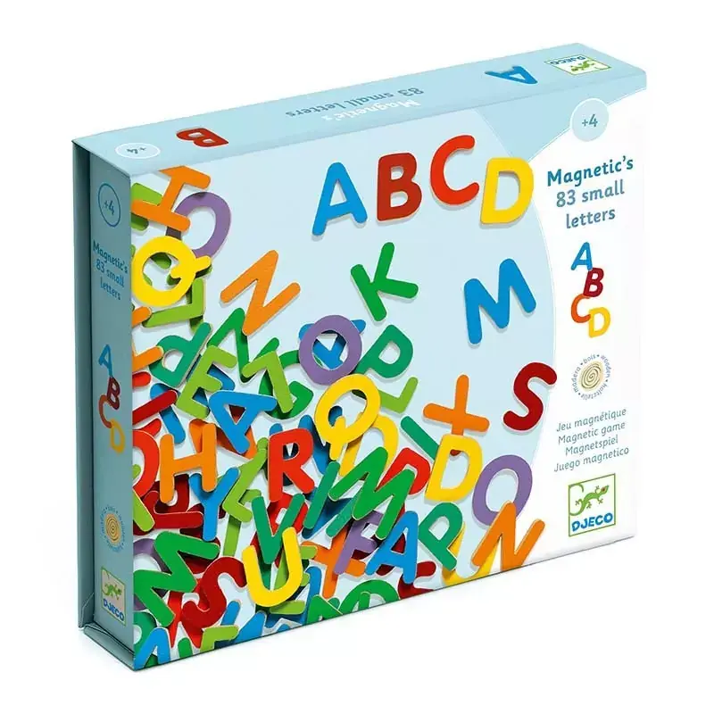 DJECO Jeux  Educatifs Bois - Magnétiques Bois 83 Lettres Majuscules