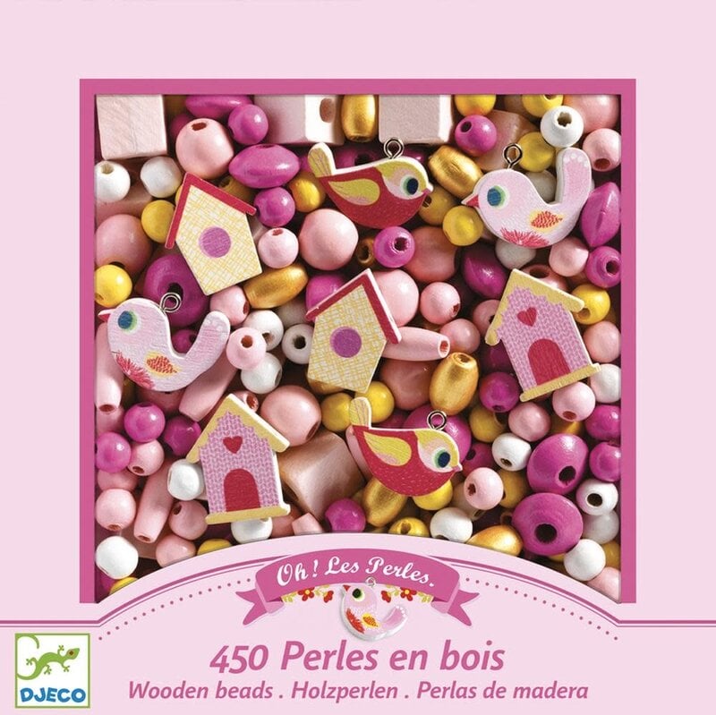 DJECO Beads and jewelry Wooden beads - Birds