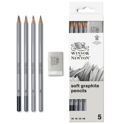 WINSOR & NEWTON Studio Collection Crayons Graphite Et Gomme Set X5