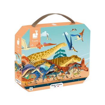 JANOD Puzzle Panoramique Dino - 100 pces