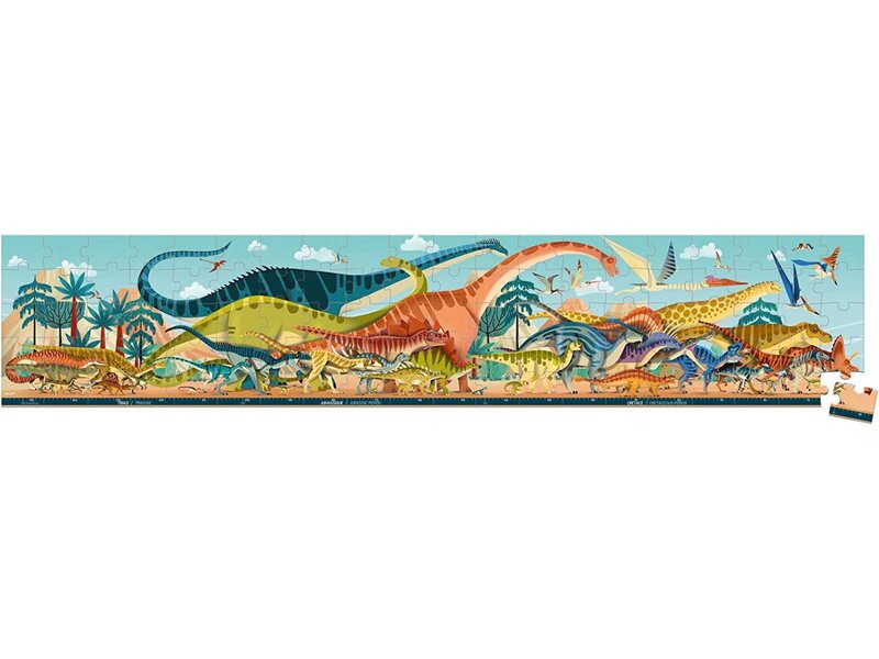 JANOD Dino - Puzzle Panoramique Dinosaures 100 Pcs