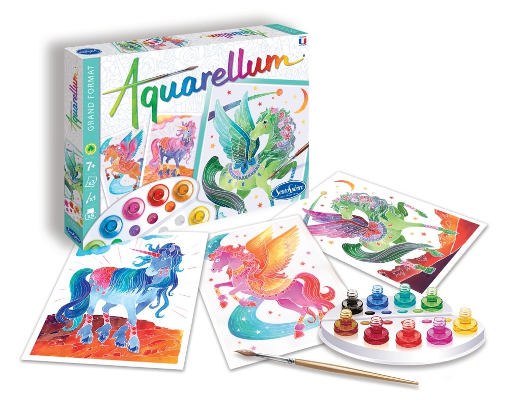 SENTOSPHERE Aquarellum "Licornes & Pégases"