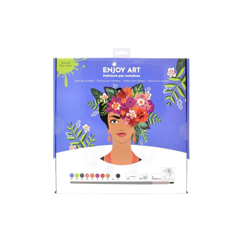 OZ Peinture par numéros 30x30cm Flower Power - Frida