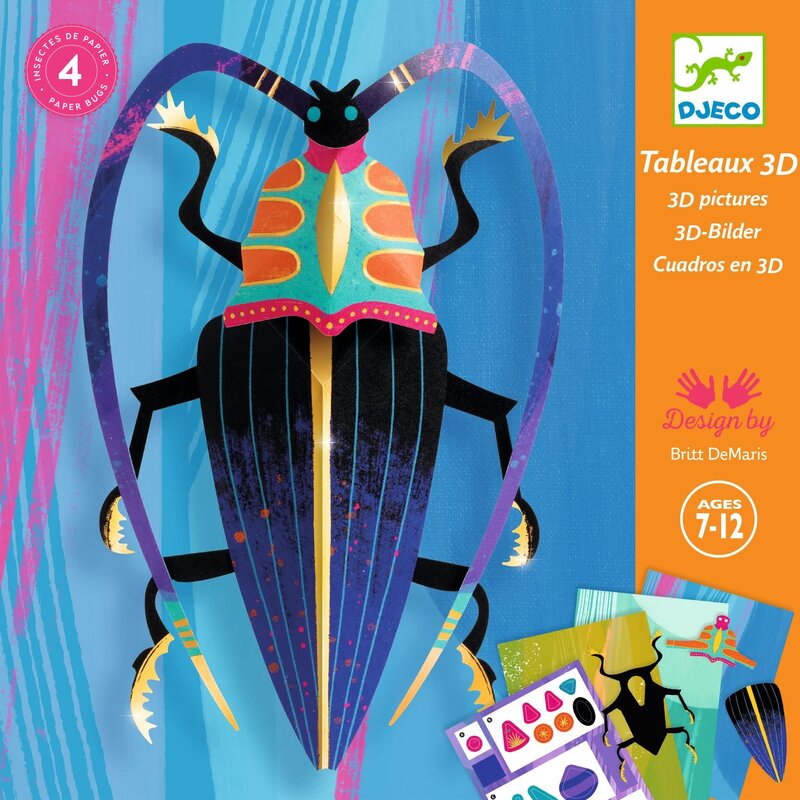 DJECO Les Plus Grands - Papier Creatif Paper Bugs