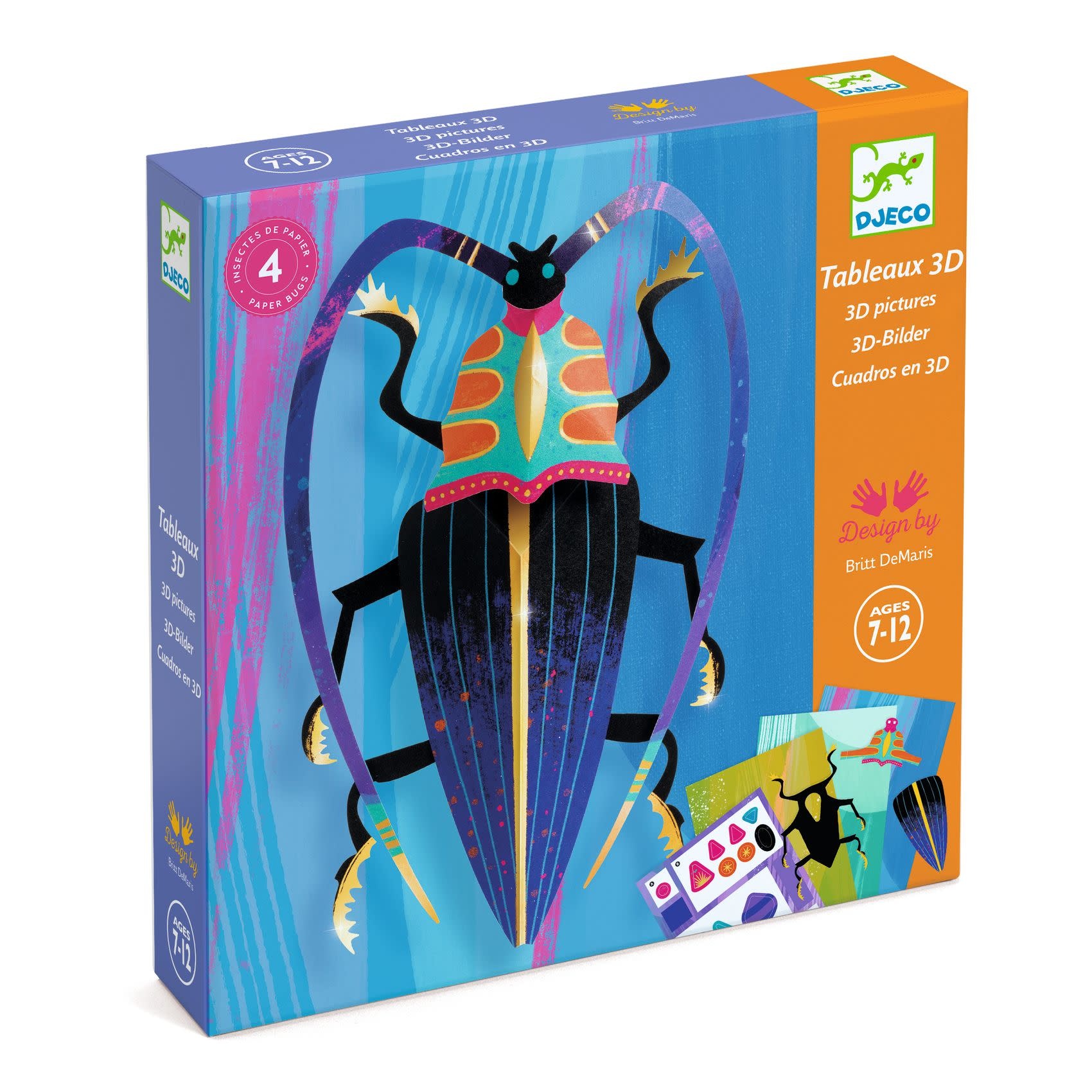 DJECO Les Plus Grands - Papier Creatif Paper Bugs