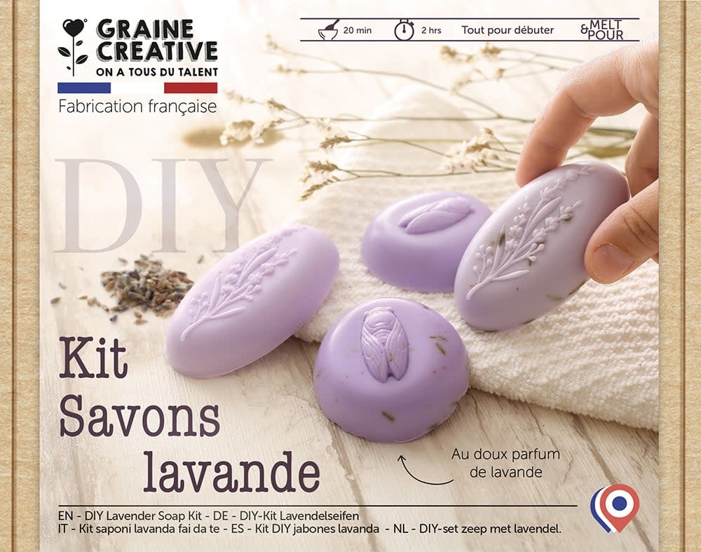 GRAINE CREATIVE Kit Diy Savons Lavande 196 X 144 X 45 Mm