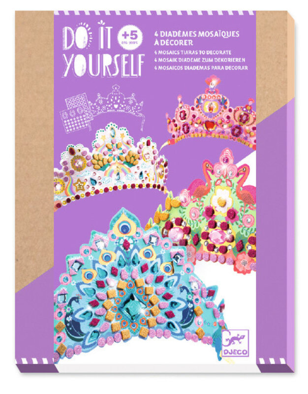 DJECO Do It Yourself - Mosaiques & Stickers Comme Une Princesse