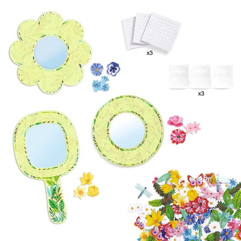 DJECO Do It Yourself - Mosaiques & Stickers Douceur Florale 