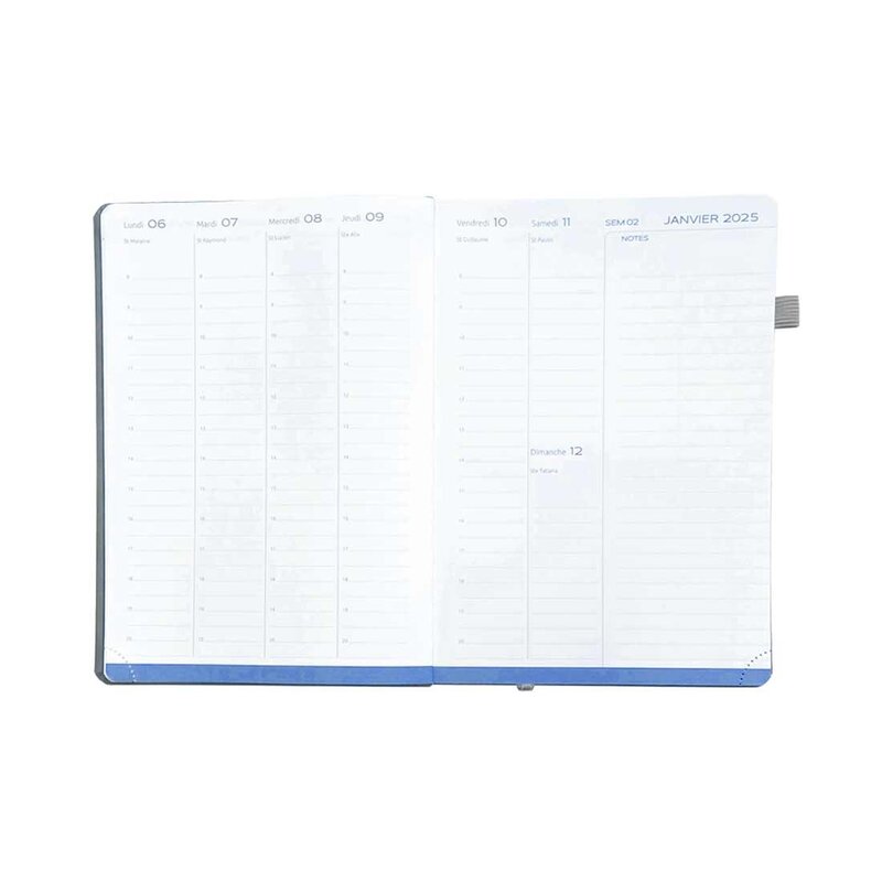 EPOPEE Agenda civil semainier vertical 15x21 cm Clémence Couleurs aléatoires