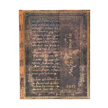 PAPERBLANKS Agenda - 2025 12-Mois Michelangelo Handwriting Ultra Vertical