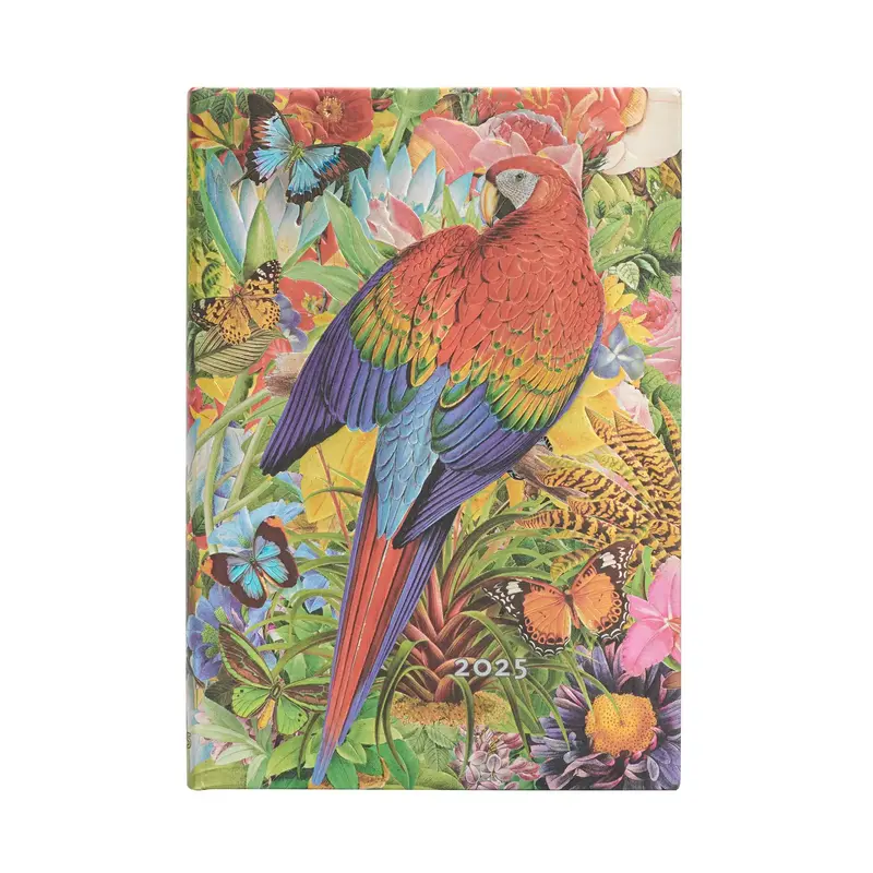 PAPERBLANKS Agenda - 2025 12-Mois Tropical Garden Midi Vertical