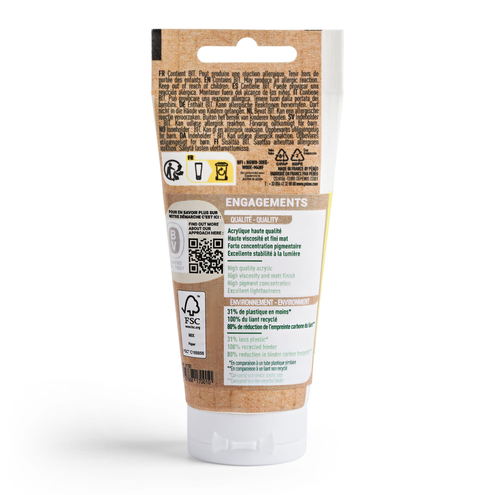 PEBEO Origin Acrylics 60 Ml Jaune Cadmium Citron Imitation