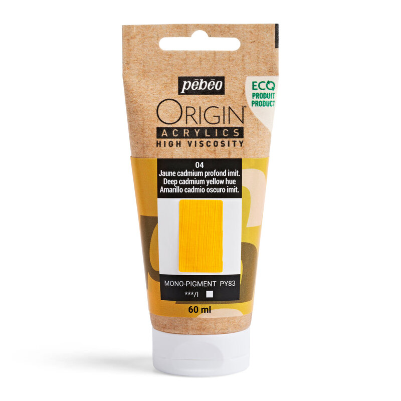 PEBEO Origin Acrylics 60 Ml Jaune Cadmium Profond Imitation