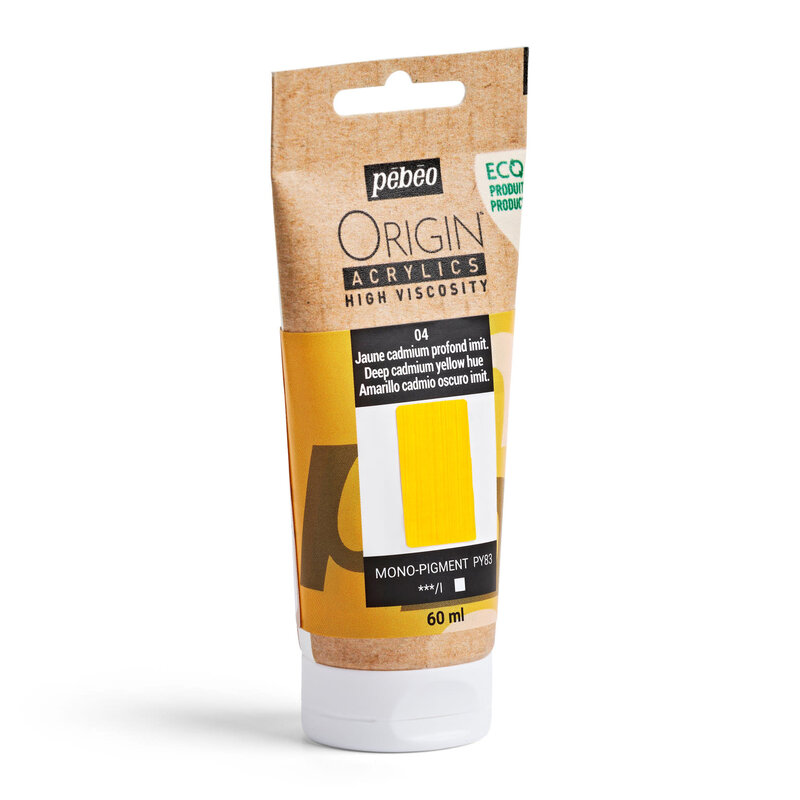 PEBEO Origin Acrylics 60 Ml Jaune Cadmium Profond Imitation