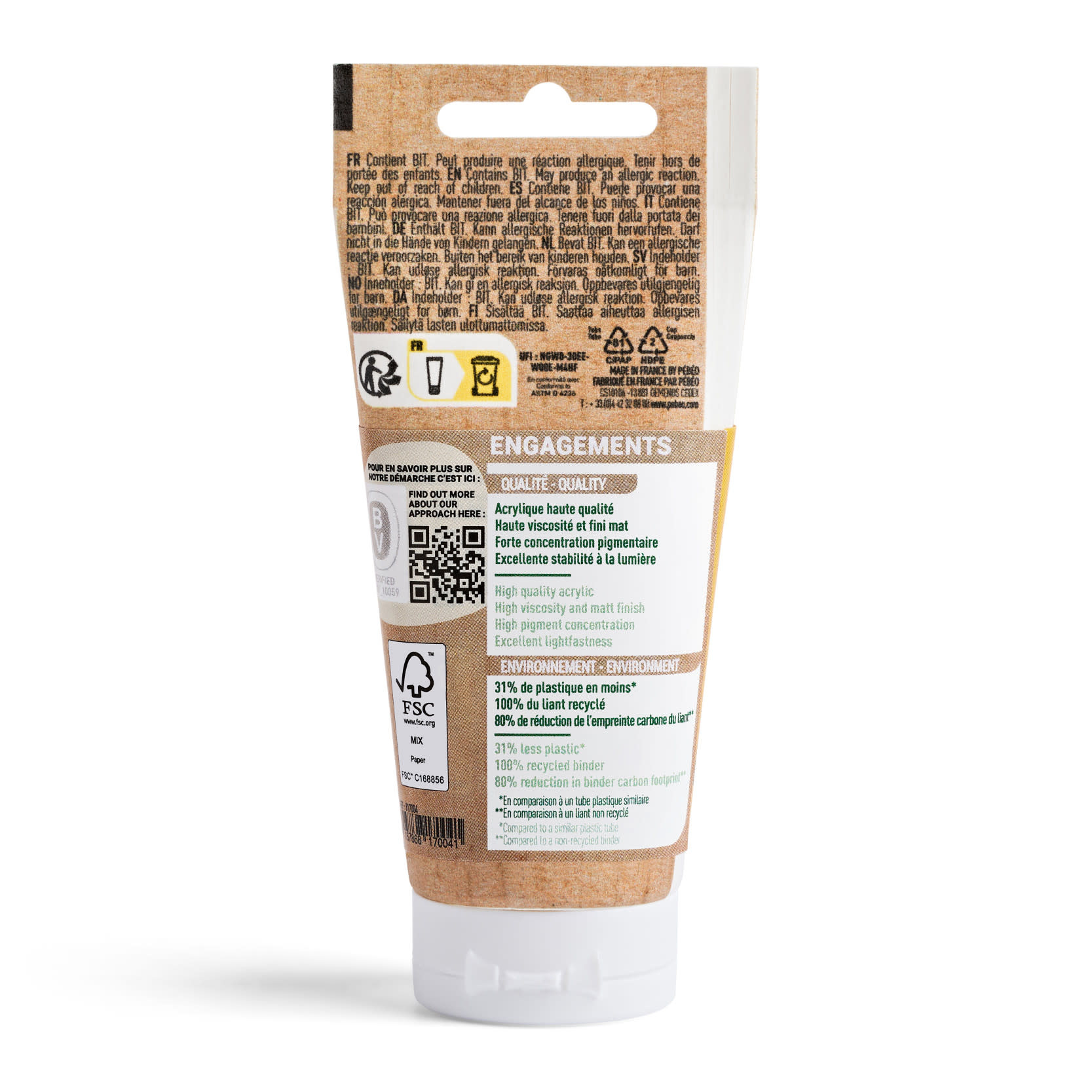 PEBEO Origin Acrylics 60 Ml Jaune Cadmium Profond Imitation