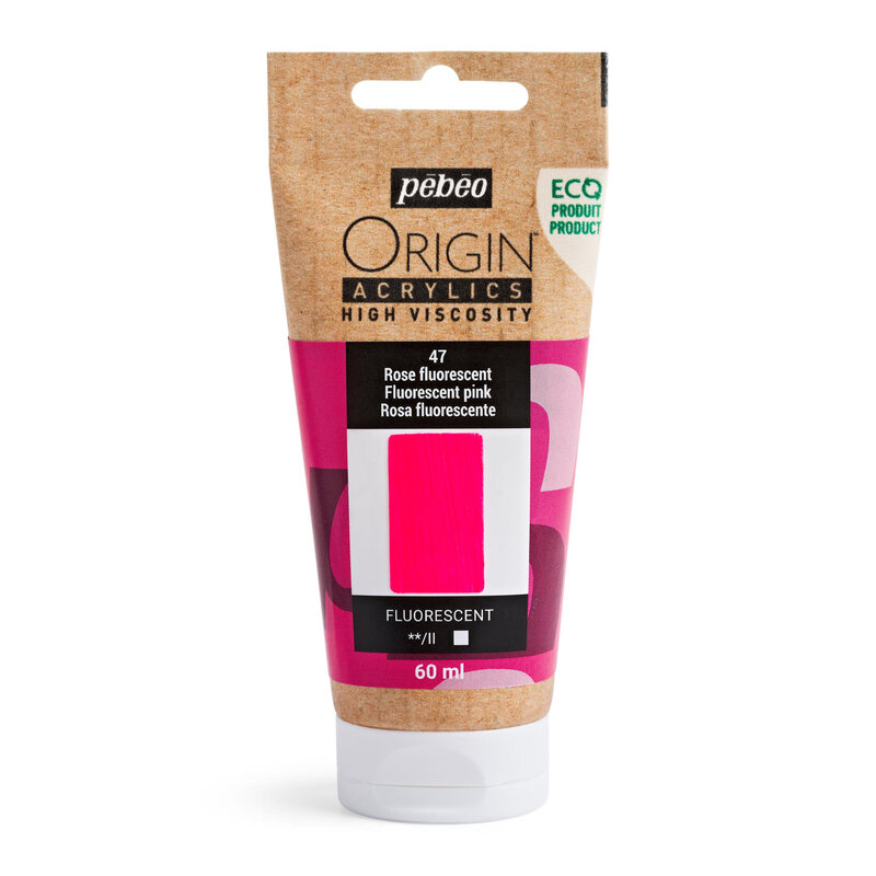 PEBEO Origin Acrylics 60 Ml Rose Fluorescent