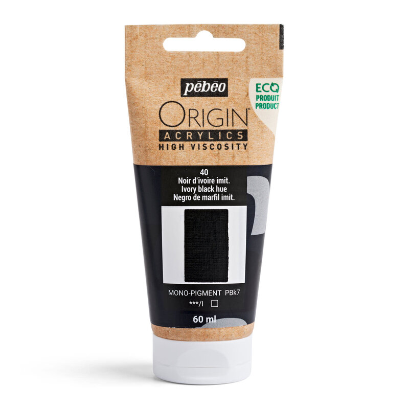 PEBEO Origin Acrylics 60 Ml Noir D'Ivoire Imitation