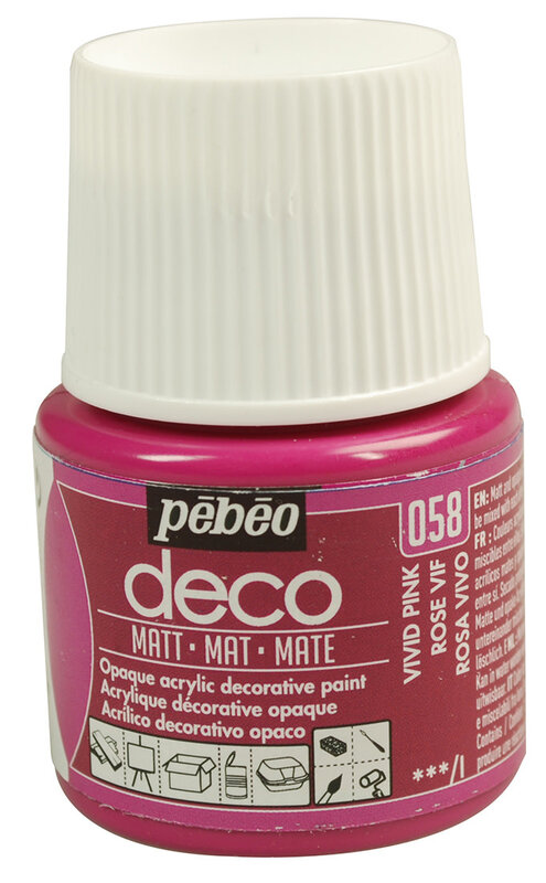 PEBEO Deco Mat 45 Ml Rose Vif