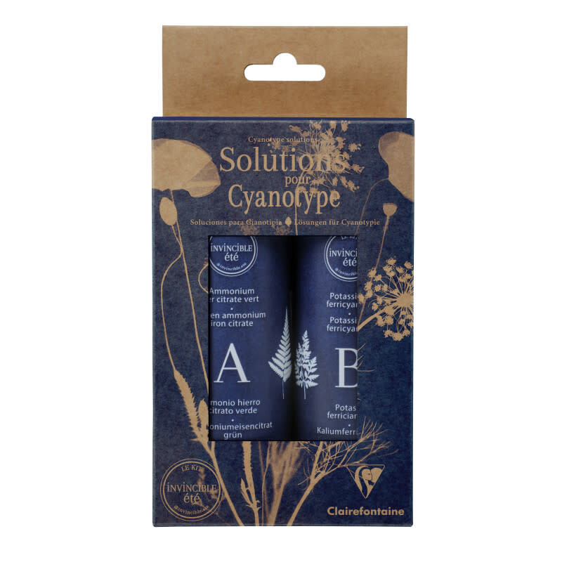 CLAIREFONTAINE Boîte 2 Flacons pour réaliser 200 ml de solution pour cyanotype + Carnet De Conseils Et Astuces