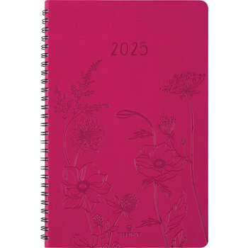 OBERTHUR Agenda Semainier 25 Wire'O Fsc Primrose Fuchsia