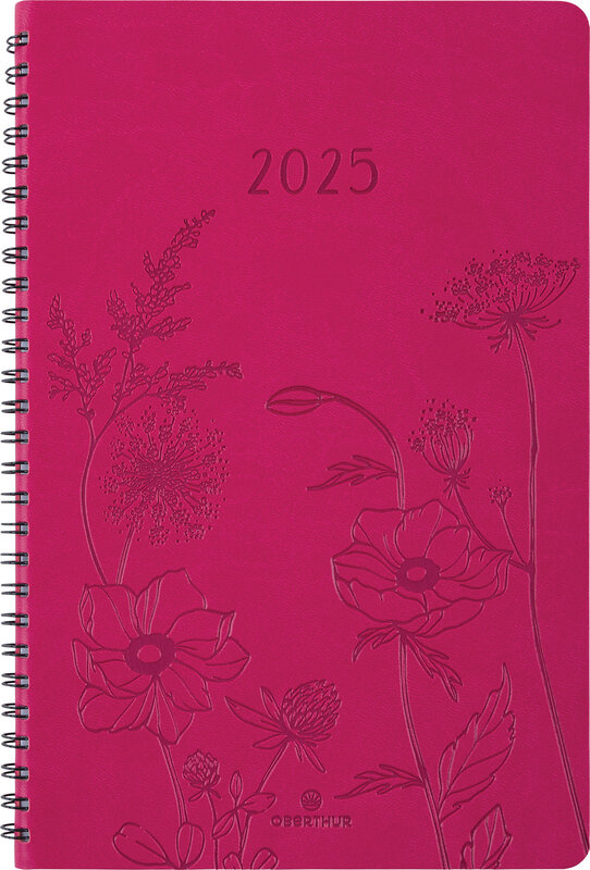 OBERTHUR Agenda Semainier 25 Wire'O Fsc Primrose Fuchsia