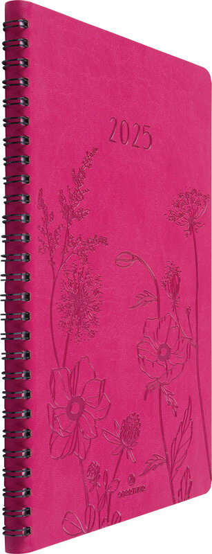 OBERTHUR Agenda Semainier 25 Wire'O Fsc Primrose Fuchsia