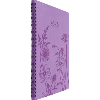 OBERTHUR Agenda Semainier 27 Wire'O Fsc Primrose Lilas