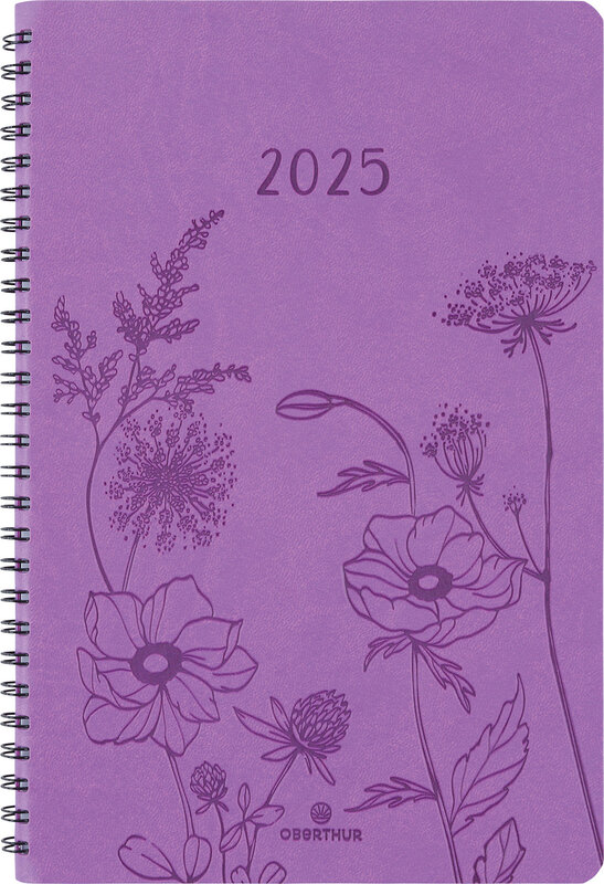 OBERTHUR Agenda Semainier 27 Wire'O Fsc Primrose Lilas